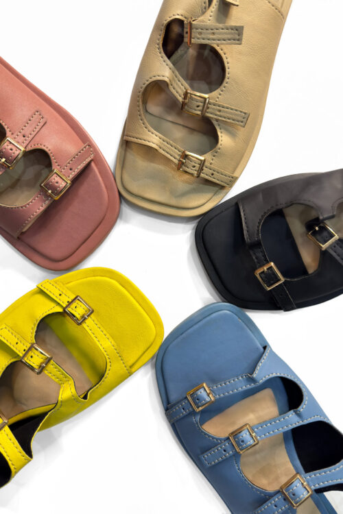 AVALA Triple Buckle Sandals